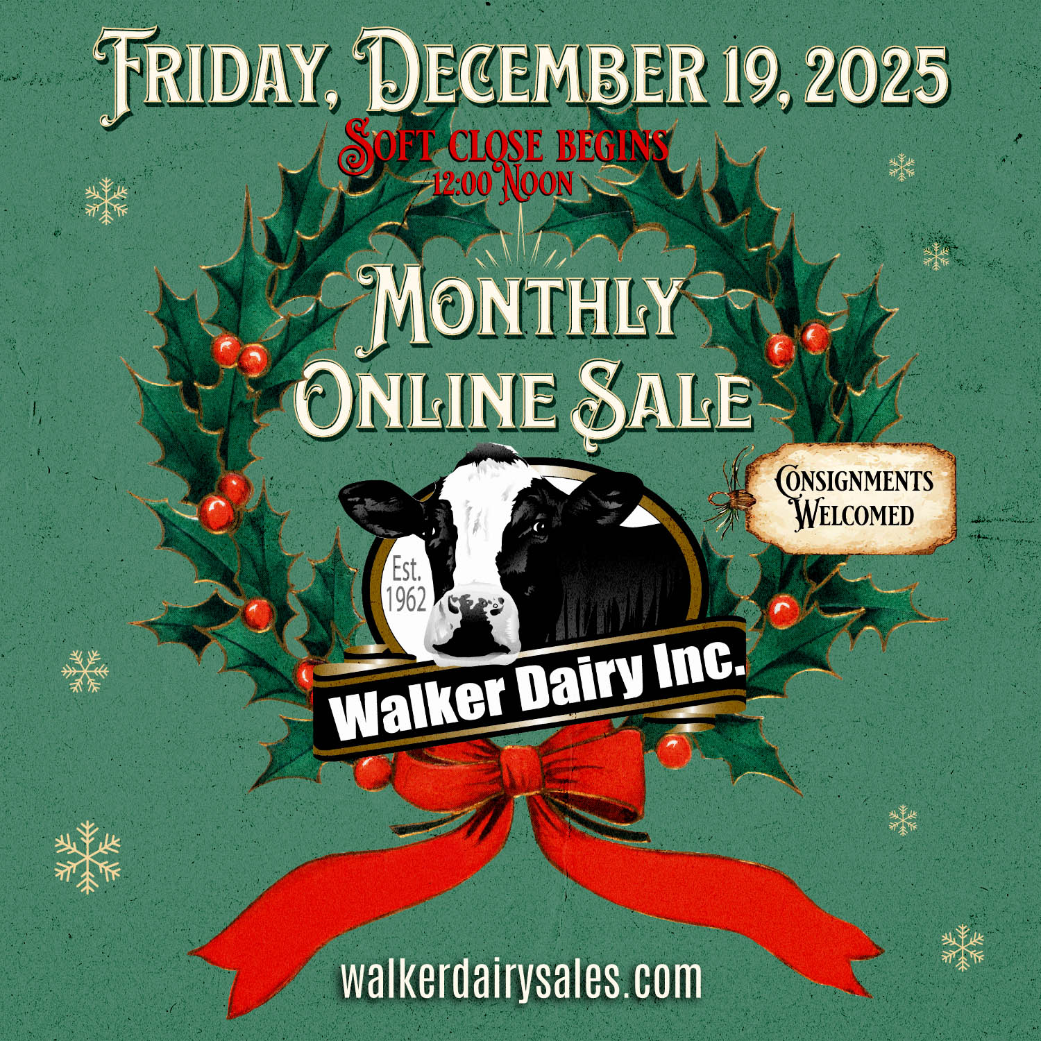 walker dairy sales dec 2025 online auction